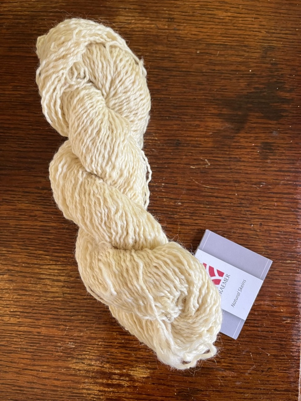 Kraemer Natural Skeins Sharon bulky wool mohair undyed yarn 100 g 200 yds